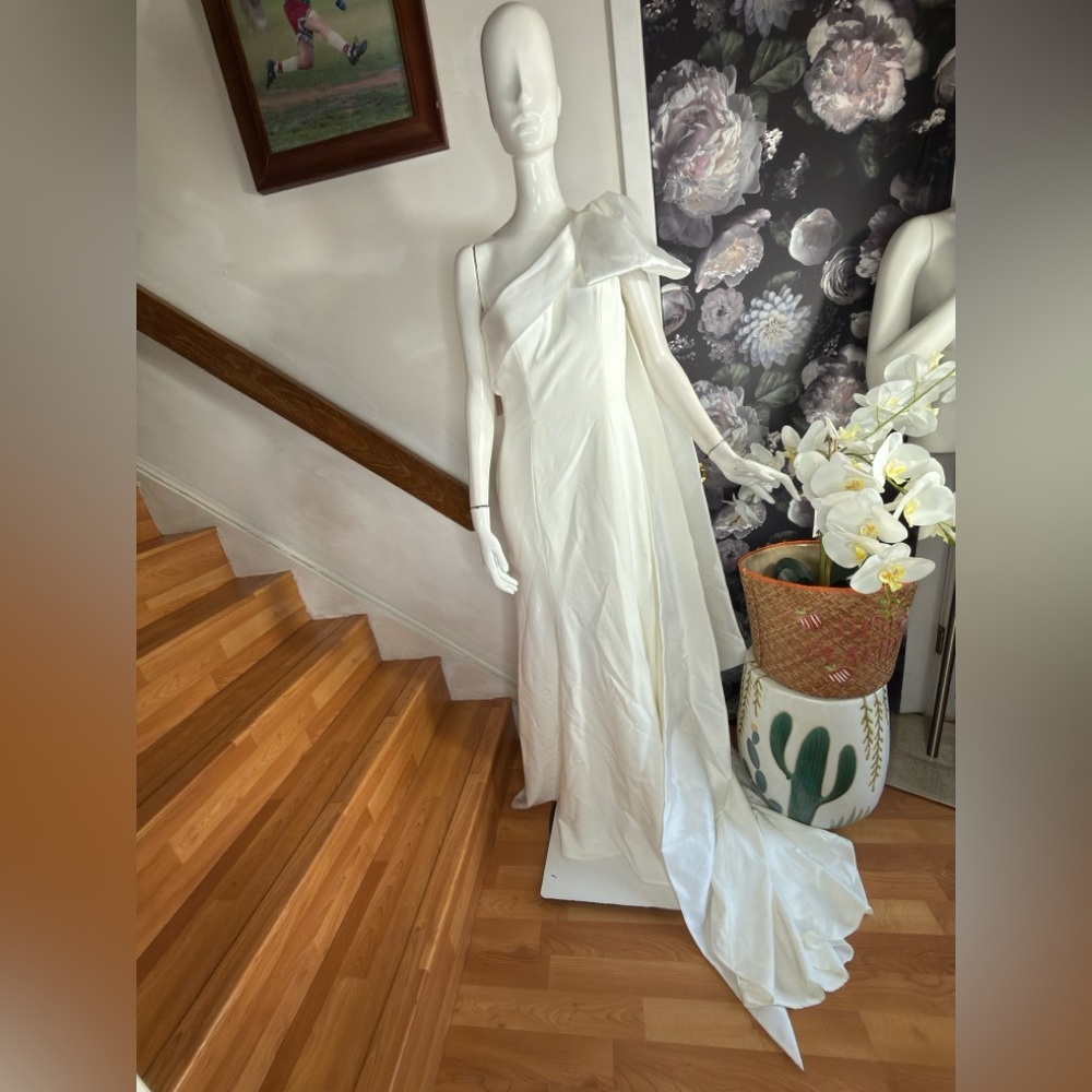 BHLDN X Jenny Yoo Tabitha One-Shoulder Wedding Gown - Picture 6 of 13